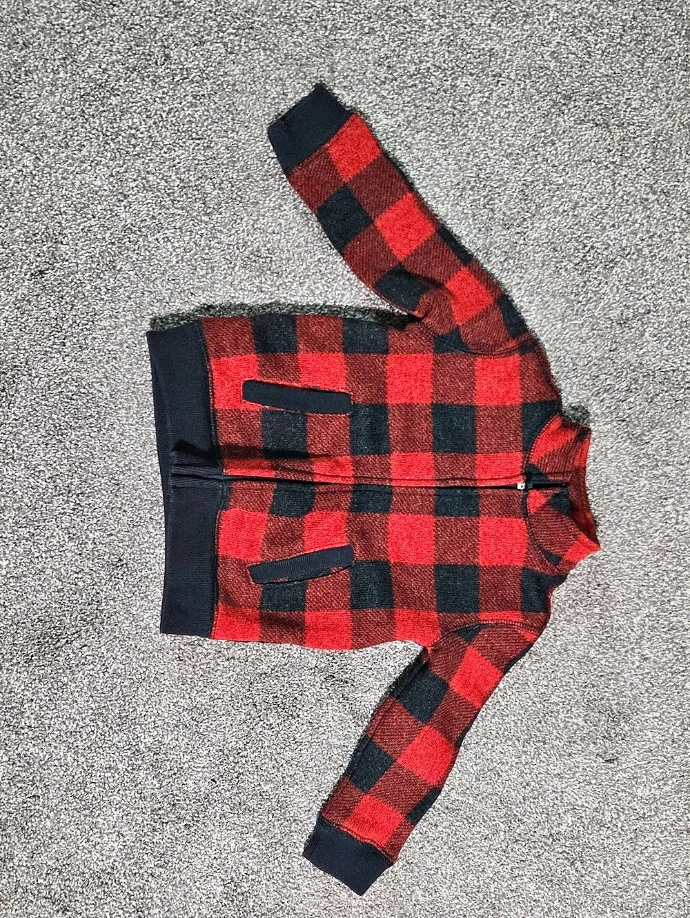 OshKosh B'gosh Boys 2T Red & Black Plaid Jacket